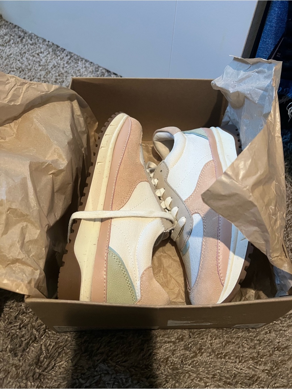NWOT Madewell Women’s Pastel Pink Multi-Accent Retro Runner Sneakers - Picture 8 of 8
